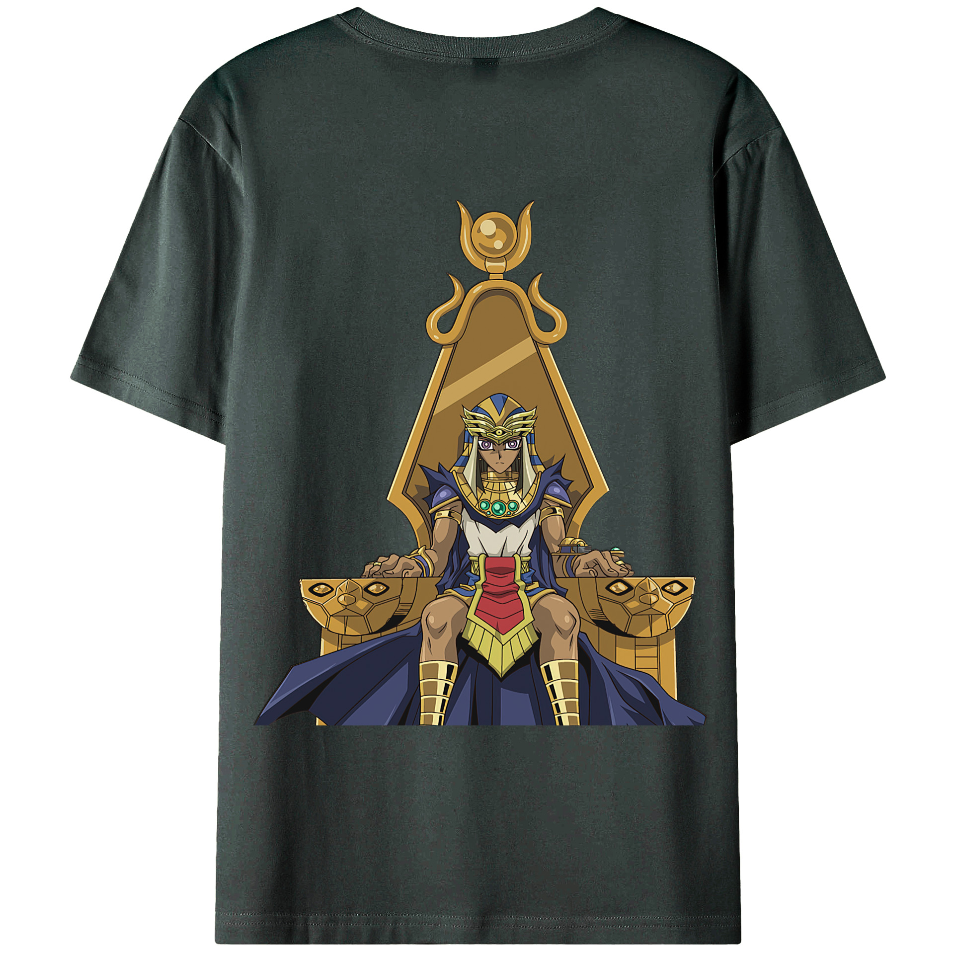 （画像用） 遊☆戯☆王 Yu-Gi-Oh! 綿100％ メンズ半袖Tシャツ（バックプリント） 通気性